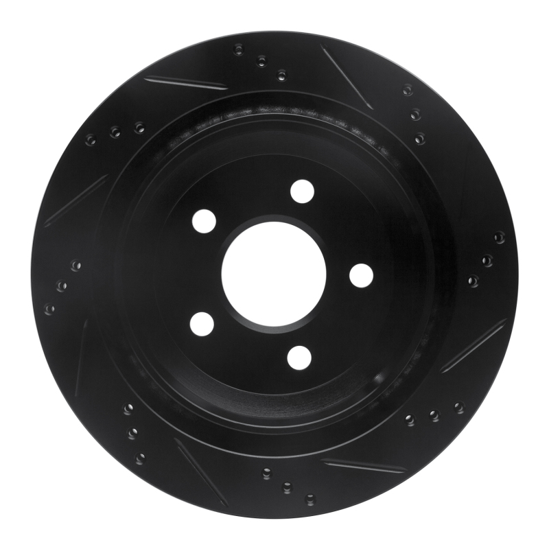 Chevrolet Camaro Brake Rotor (1) - Rear Left - R1 Concepts - Drilled & Slotted - Black - `98-`02